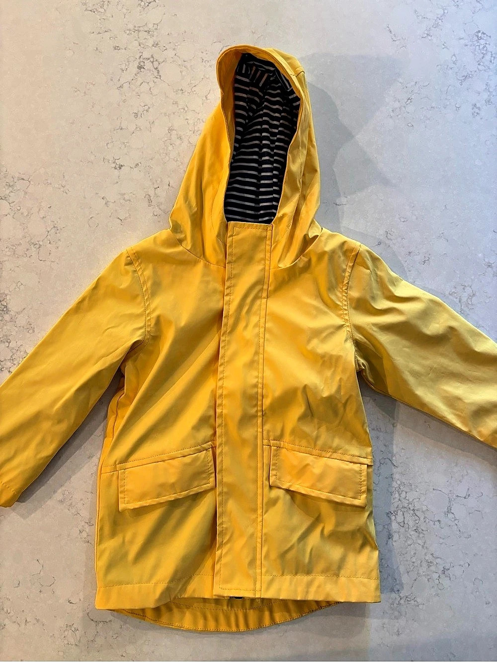 Cat and Jack 2T Kids Yellow Hooded Raincoat